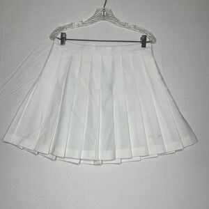 Reebok Women's Skirt Size 14 Pleated White Tennis Vintage